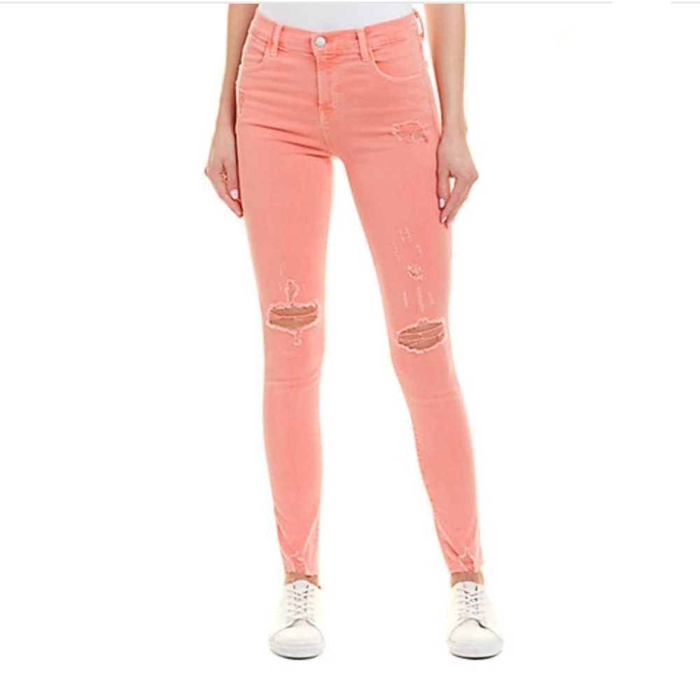J BRAND Maria High Rise Skinny Distressed Jeans